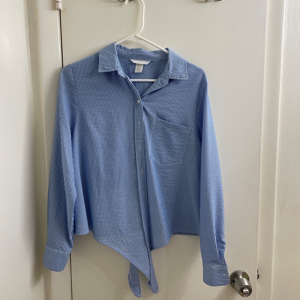 Blue White Stripe Shirt